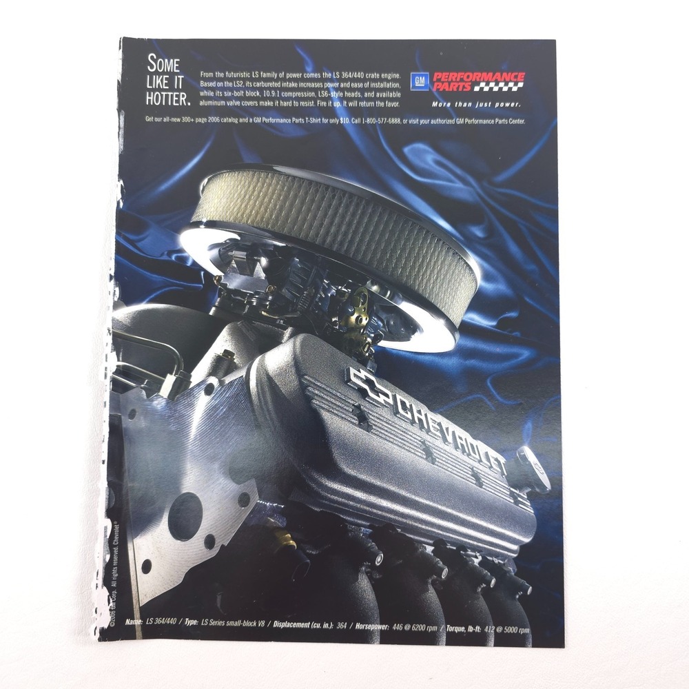 GM Performance Parts Crate Engine Print Ad Chevrolet LS 364/440 Poster